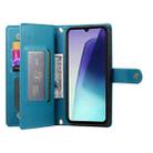 For Redmi A5 4G 171.7mm / Xiaomi Poco C71 Nine Card-slot Zipper Wallet Bag Leather Phone Case(Blue) - 3