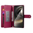 For Redmi Turbo 4 Pro / Xiaomi Poco F7 Nine Card-slot Zipper Wallet Bag Leather Phone Case(Red) - 3