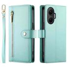 For Redmi Turbo 4 Pro / Xiaomi Poco F7 Nine Card-slot Zipper Wallet Bag Leather Phone Case(Mint Green) - 2
