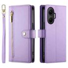 For Redmi Turbo 4 Pro / Xiaomi Poco F7 Nine Card-slot Zipper Wallet Bag Leather Phone Case(Purple) - 2