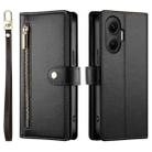 For Redmi Turbo 4 Pro / Xiaomi Poco F7 Nine Card-slot Zipper Wallet Bag Leather Phone Case(Black) - 2