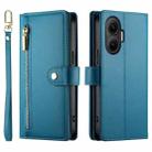 For Redmi Turbo 4 Pro / Xiaomi Poco F7 Nine Card-slot Zipper Wallet Bag Leather Phone Case(Blue) - 2