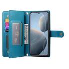 For Redmi K80 / K80 Pro Nine Card-slot Zipper Wallet Bag Leather Phone Case(Blue) - 3
