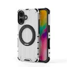 For iPhone 16 Grating 360 Degree Rotating Holder Shockproof Phone Case(Transparent) - 3