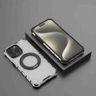 For iPhone 15 Pro Max Grating 360 Degree Rotating Holder Shockproof Phone Case(Transparent) - 2
