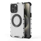 For iPhone 15 Pro Max Grating 360 Degree Rotating Holder Shockproof Phone Case(Transparent) - 3