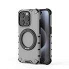 For iPhone 15 Pro Grating 360 Degree Rotating Holder Shockproof Phone Case(Black) - 3