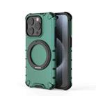 For iPhone 15 Pro Grating 360 Degree Rotating Holder Shockproof Phone Case(Green) - 3