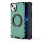 For iPhone 14 Plus Grating 360 Degree Rotating Holder Shockproof Phone Case(Green) - 3