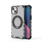 For iPhone 14 Grating 360 Degree Rotating Holder Shockproof Phone Case(Black) - 3