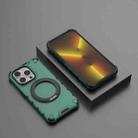 For iPhone 13 Pro Max Grating 360 Degree Rotating Holder Shockproof Phone Case(Green) - 2