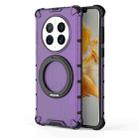 For Huawei Mate 50 Pro Grating 360 Degree Rotating Holder Shockproof Phone Case(Purple) - 3