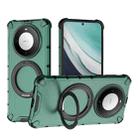 For Huawei Mate 60 Grating 360 Degree Rotating Holder Shockproof Phone Case(Green) - 1