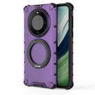 For Huawei Mate 60 Pro / Mate 60 Pro+ Grating 360 Degree Rotating Holder Shockproof Phone Case(Purple) - 3