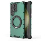 For Samsung Galaxy S24 Ultra 5G Grating 360 Degree Rotating Holder Shockproof Phone Case(Green) - 3