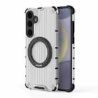 For Samsung Galaxy S24+ 5G Grating 360 Degree Rotating Holder Shockproof Phone Case(Transparent) - 3