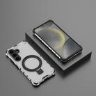 For Samsung Galaxy S25 5G Grating 360 Degree Rotating Holder Shockproof Phone Case(Transparent) - 2