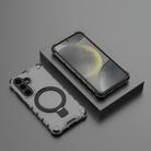 For Samsung Galaxy S25 5G Grating 360 Degree Rotating Holder Shockproof Phone Case(Black) - 2