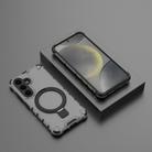 For Samsung Galaxy S25+ 5G Grating 360 Degree Rotating Holder Shockproof Phone Case(Black) - 2