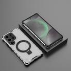 For Samsung Galaxy S25 Ultra 5G Grating 360 Degree Rotating Holder Shockproof Phone Case(Transparent) - 2