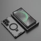 For Samsung Galaxy S25 Ultra 5G Grating 360 Degree Rotating Holder Shockproof Phone Case(Black) - 2