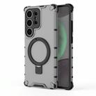 For Samsung Galaxy S25 Ultra 5G Grating 360 Degree Rotating Holder Shockproof Phone Case(Black) - 3