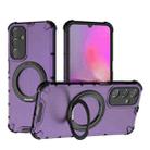 For Samsung Galaxy A25 5G Grating 360 Degree Rotating Holder Shockproof Phone Case(Purple) - 1