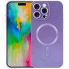 For iPhone 16 Pro Max Liquid TPU Silicone Solid Color MagSafe Phone Case(Purple) - 1