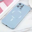 For iPhone 16 Pro Max Liquid TPU Silicone Solid Color MagSafe Phone Case(Blue) - 2