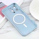 For iPhone 16 Pro Max Liquid TPU Silicone Solid Color MagSafe Phone Case(Blue) - 3