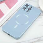 For iPhone 16 Pro Liquid TPU Silicone Solid Color MagSafe Phone Case(Blue) - 2