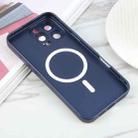 For iPhone 16 Pro Liquid TPU Silicone Solid Color MagSafe Phone Case(Dark Blue) - 3