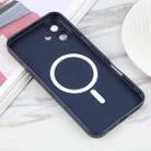 For iPhone 16 Plus Liquid TPU Silicone Solid Color MagSafe Phone Case(Dark Blue) - 3