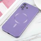 For iPhone 16 Liquid TPU Silicone Solid Color MagSafe Phone Case(Purple) - 2