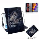 For Samsung Galaxy Tab S7 T870 (2020) 3D Colored Drawing Horizontal Flip Leather Case with Holder & Card Slot & Wallet(Lion) - 1