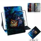 For Amazon Kindle Fire HD 8 (2020) / HD 8 Plus (2020) 3D Colored Drawing Horizontal Flip Leather Case with Holder & Card Slot & Wallet(Oil Painting Owl) - 1