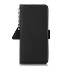 For Motorola Moto G85 Side-Magnetic TJ Genuine Leather RFID Phone Case(Black) - 3
