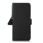 For Motorola Moto G35 Side-Magnetic TJ Genuine Leather RFID Phone Case(Black) - 3