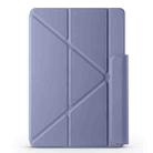 For Huawei MatePad Air 11.5 2023 Fixed Buckle Magnetic Deformation Leather Tablet Case(Lavender Purple) - 2