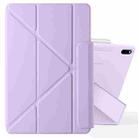 For Huawei MatePad 11 2021 Fixed Buckle Magnetic Deformation Leather Tablet Case(Purple) - 1