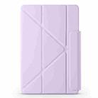 For Huawei MatePad 11 2021 Fixed Buckle Magnetic Deformation Leather Tablet Case(Purple) - 2