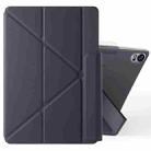 For Huawei MatePad Air 12 2024 Fixed Buckle Magnetic Deformation Leather Tablet Case(Black) - 1