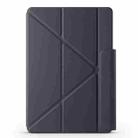 For Huawei MatePad Air 12 2024 Fixed Buckle Magnetic Deformation Leather Tablet Case(Black) - 2