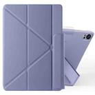 For Huawei MatePad Air 12 2024 Fixed Buckle Magnetic Deformation Leather Tablet Case(Lavender Purple) - 1