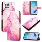 For T-Mobile REVVL 7 5G PT003 Marble Pattern Flip Leather Phone Case(Pink Purple Gold) - 1