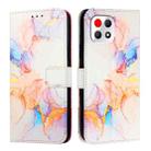 For T-Mobile REVVL 7 5G PT003 Marble Pattern Flip Leather Phone Case(Galaxy Marble White) - 2