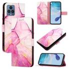 For T-Mobile Revvl 6x 5G PT003 Marble Pattern Flip Leather Phone Case(Pink Purple Gold) - 1