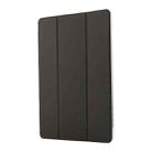 For Samsung Galaxy Tab S9 / S9 FE Carbon Fiber Clear Acrylic 3-Fold Leather Tablet Case(Grey) - 2