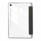 For Samsung Galaxy Tab S9 / S9 FE Carbon Fiber Clear Acrylic 3-Fold Leather Tablet Case(Grey) - 3