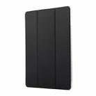 For Samsung Galaxy Tab S9 / S9 FE Carbon Fiber Clear Acrylic 3-Fold Leather Tablet Case(Dark Blue) - 2